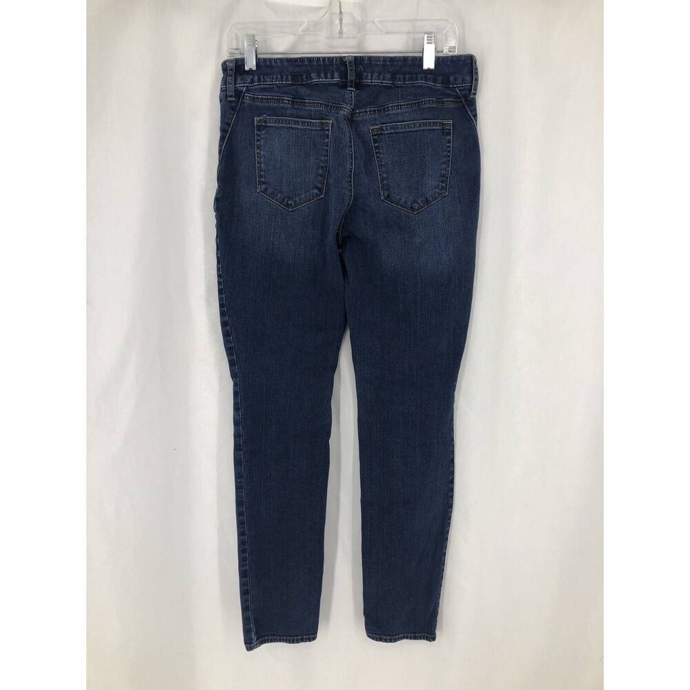 Chico's Platinum Grayson M Crop Capri Blue Denim Jeans Sz 0 (29x22.5)